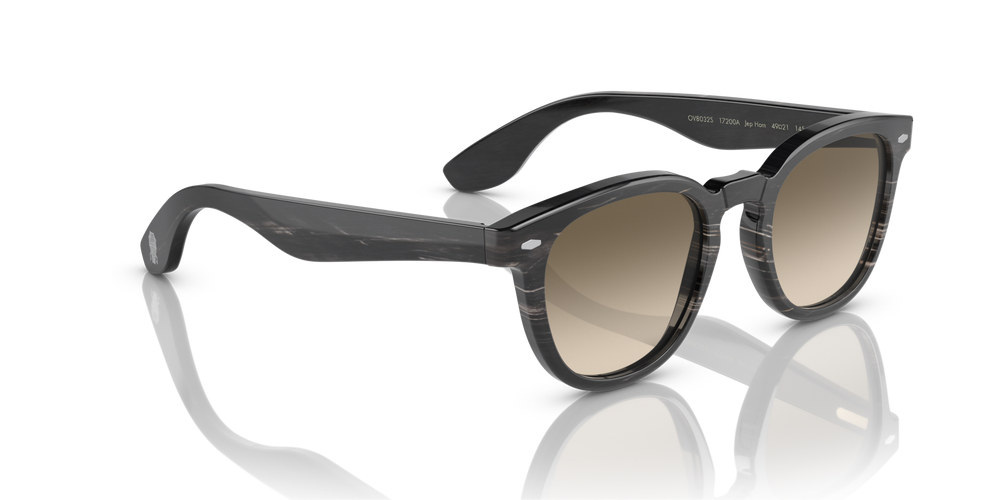 Oliver Peoples Jep Horn con montura Cuerno Negro y lentes Verde - imagen 3