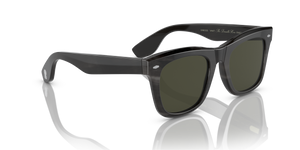 Oliver Peoples Mr. Brunello Horn with Dark Brown Horn frame and Green lenses - image 3