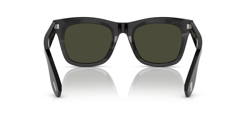 Oliver Peoples Mr. Brunello Horn with Dark Brown Horn frame and Green lenses - Image 5