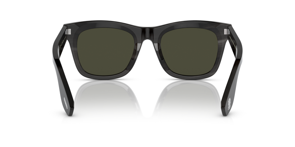 Oliver Peoples Mr. Brunello Horn with Dark Brown Horn frame and Green lenses - image 5