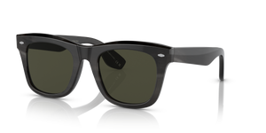 Oliver Peoples Mr. Brunello Horn with Dark Brown Horn frame and Green lenses - Image 1