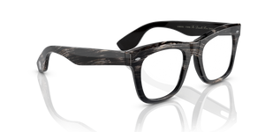Oliver Peoples Mr. Brunello Horn con montatura Corno Nero e lenti  Trasparente - L'immagine 3