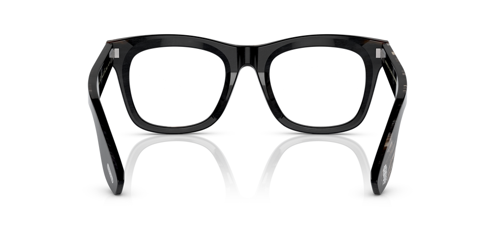 Oliver Peoples Mr. Brunello Horn con montatura Corno Nero e lenti  Trasparente - L'immagine 5