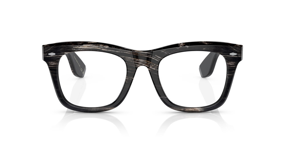 Oliver Peoples Mr. Brunello Horn with Black Horn frame and Clear lenses - Image 2