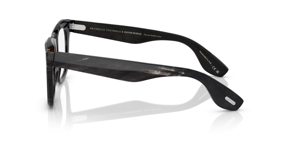 Oliver Peoples Mr. Brunello Horn with Black Horn frame and Clear lenses - image 4