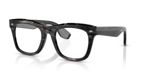 Oliver Peoples Mr. Brunello Horn con montatura Corno Nero e lenti  Trasparente - L'immagine 1
