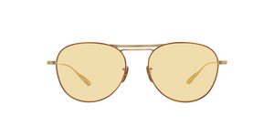 Sie Oliver Peoples Cade-J mit Antikgold Gestell und Gelb Gläsern - Bild 2