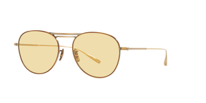 Oliver Peoples Cade-J avec une monture Or patiné et des verres Jaune - image 1