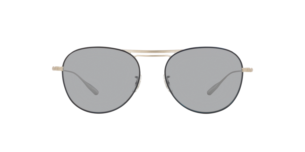 Oliver Peoples Cade-J con montura Cromo satinado / Azul marino y lentes Gris - imagen 2
