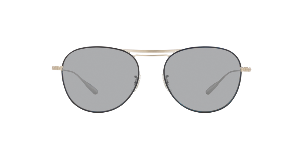 Sie Oliver Peoples Cade-J mit Chrom gebürstet/Marineblau Gestell und Grau Gläsern - Bild 2