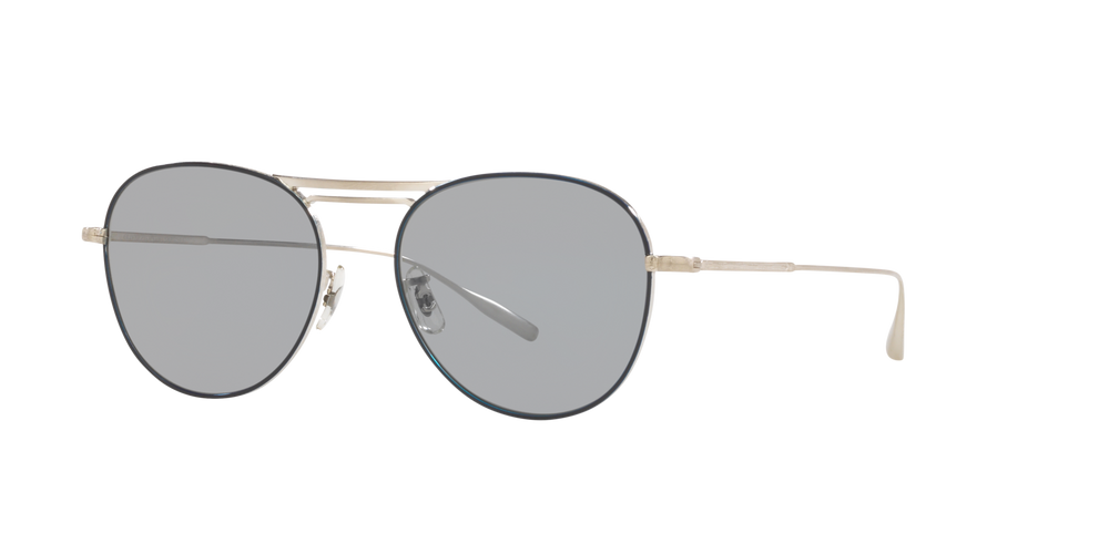 Oliver Peoples Cade-J with Brushed Chrome/Navy frame and Grey lenses - image 5