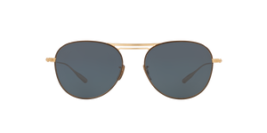 Oliver Peoples Cade-J avec une monture Or/Noir et des verres Bleu - L'image 2