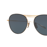 Oliver Peoples Cade-J avec une monture Or brossé/Marron et des verres Bleu - Variant