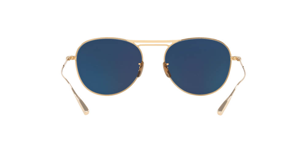 Oliver Peoples Cade-J with Brushed Gold/Brown frame and Blue lenses - image 4