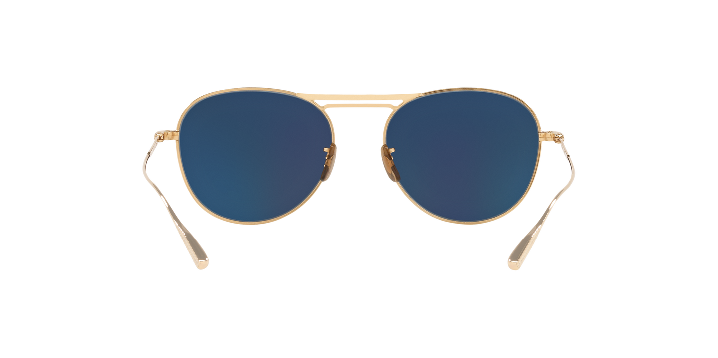 Oliver Peoples Cade-J con montatura Oro spazzolato/Marrone e lenti  Blu - Immagine Naselli