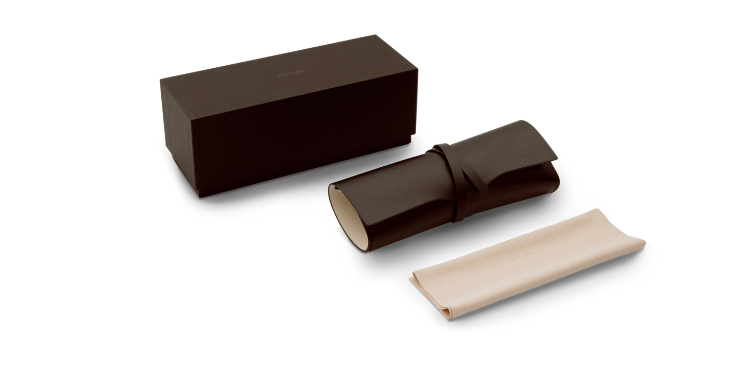 Oliver Peoples N.04 mit Schwarz Gestell - Bild Einem premium etui