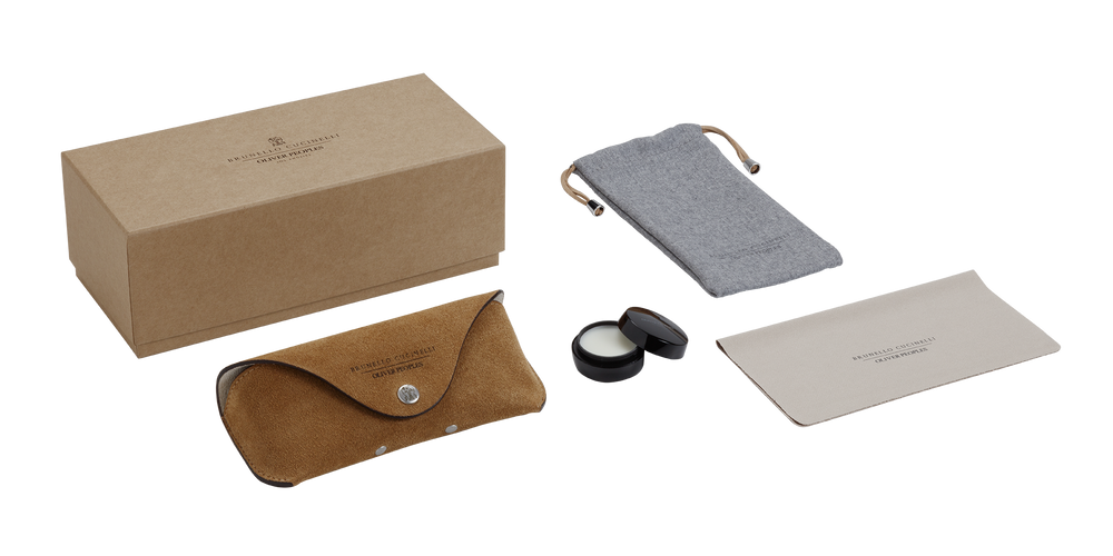 Oliver Peoples Nino Horn with Black Horn frame and Blue lenses - Image 6