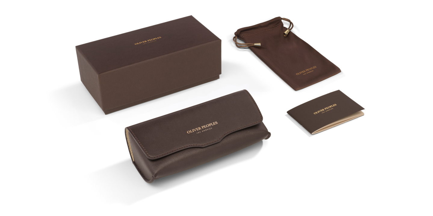 Oliver Peoples Boudreau L.A con montura Negro y lentes Marrón - Imagen Estuche de primera calidad