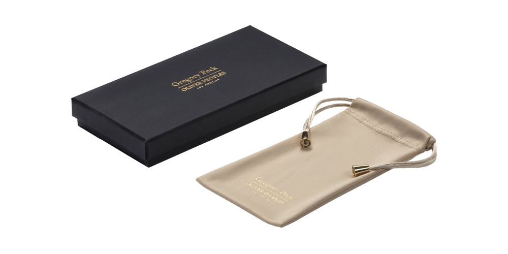 Oliver Peoples Gregory Peck Clip con montura Plateado y lentes Azul - imagen 8
