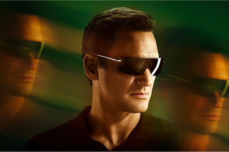 Oliver Peoples R-5 with Brick/Silver frame and Sierra lenses