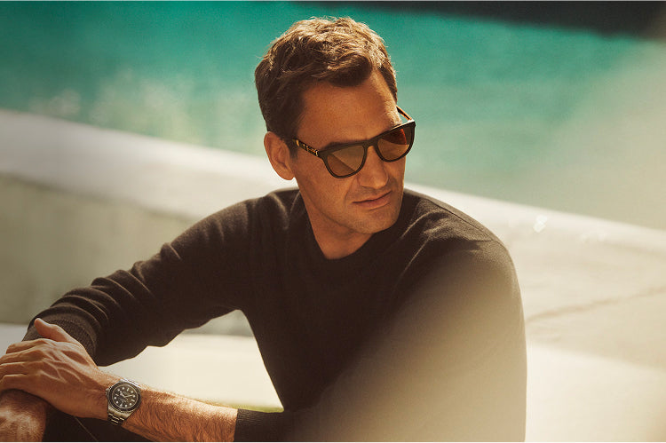 Oliver Peoples R-9 with Semi-Matte Black frame and Clay lenses